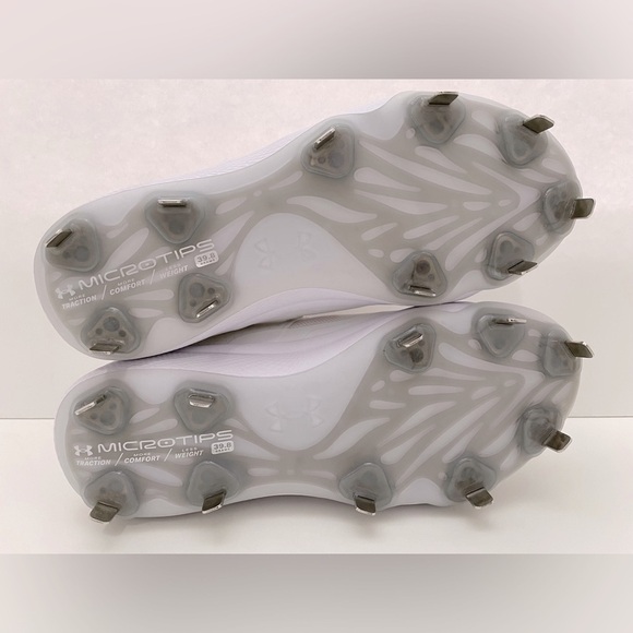 Under Armour Mircotips Cleets White - NWOT Women’s Size 8.5 - Picture 7 of 9